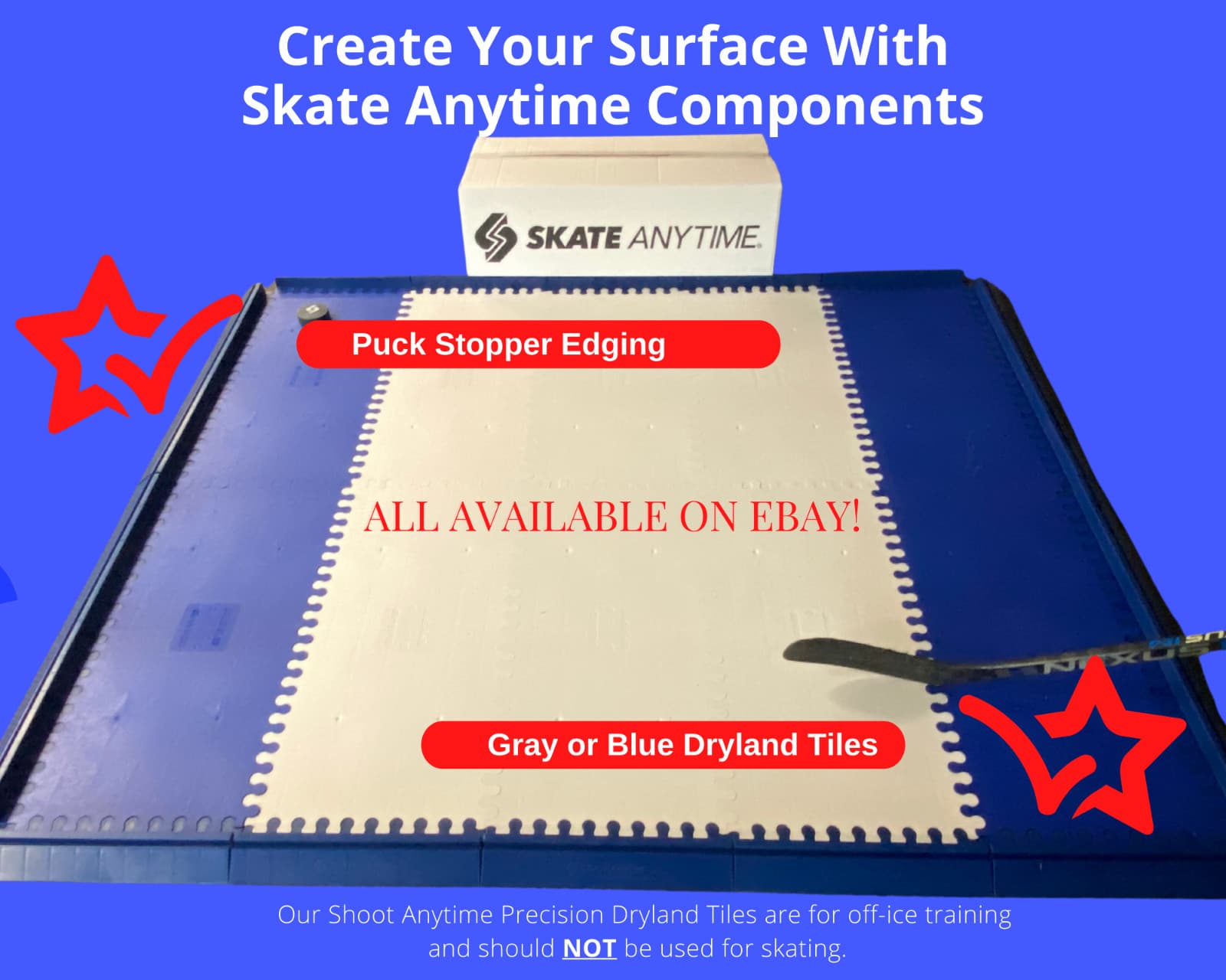 Skate Anytime - Hockey Puck Stopper Edging - Expandable, Reconfigurable 6