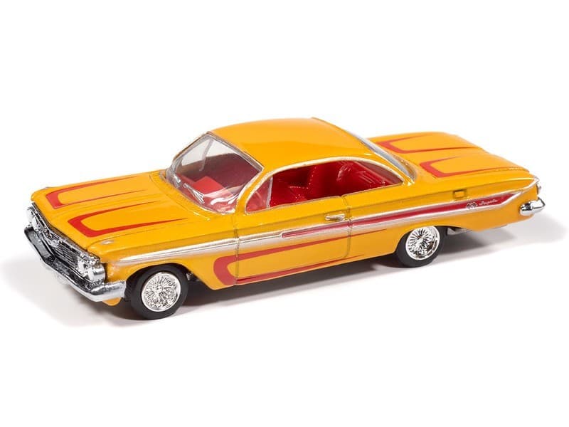 JOHNNY LIGHTNING 1:64 JLSP406A 1961 CHEVROLET IMPALA SS 409 (SCRAPIN') YELLOW 2