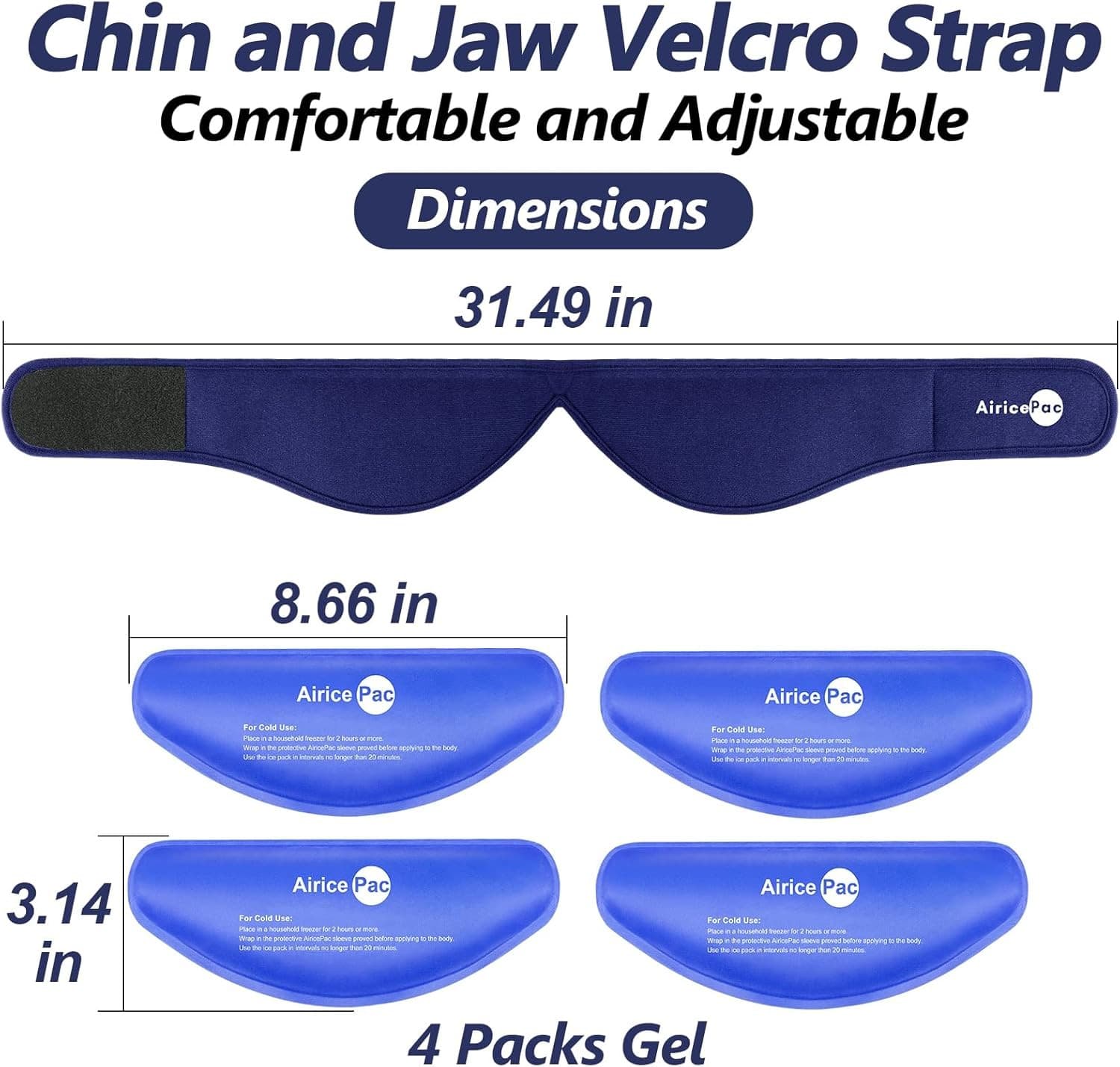 Wisdom Teeth Ice Pack Head Wrap, Face for Jaw Oral Surgery Pain...  3