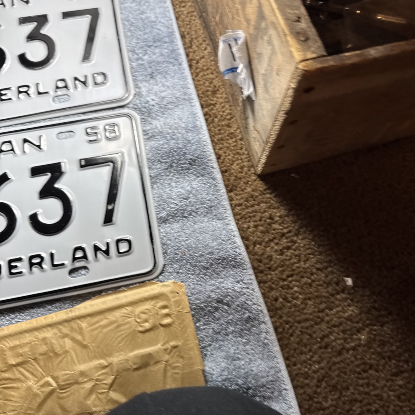 1958 Michigan License Plate Pair SK-7637 Water Wonderland 5