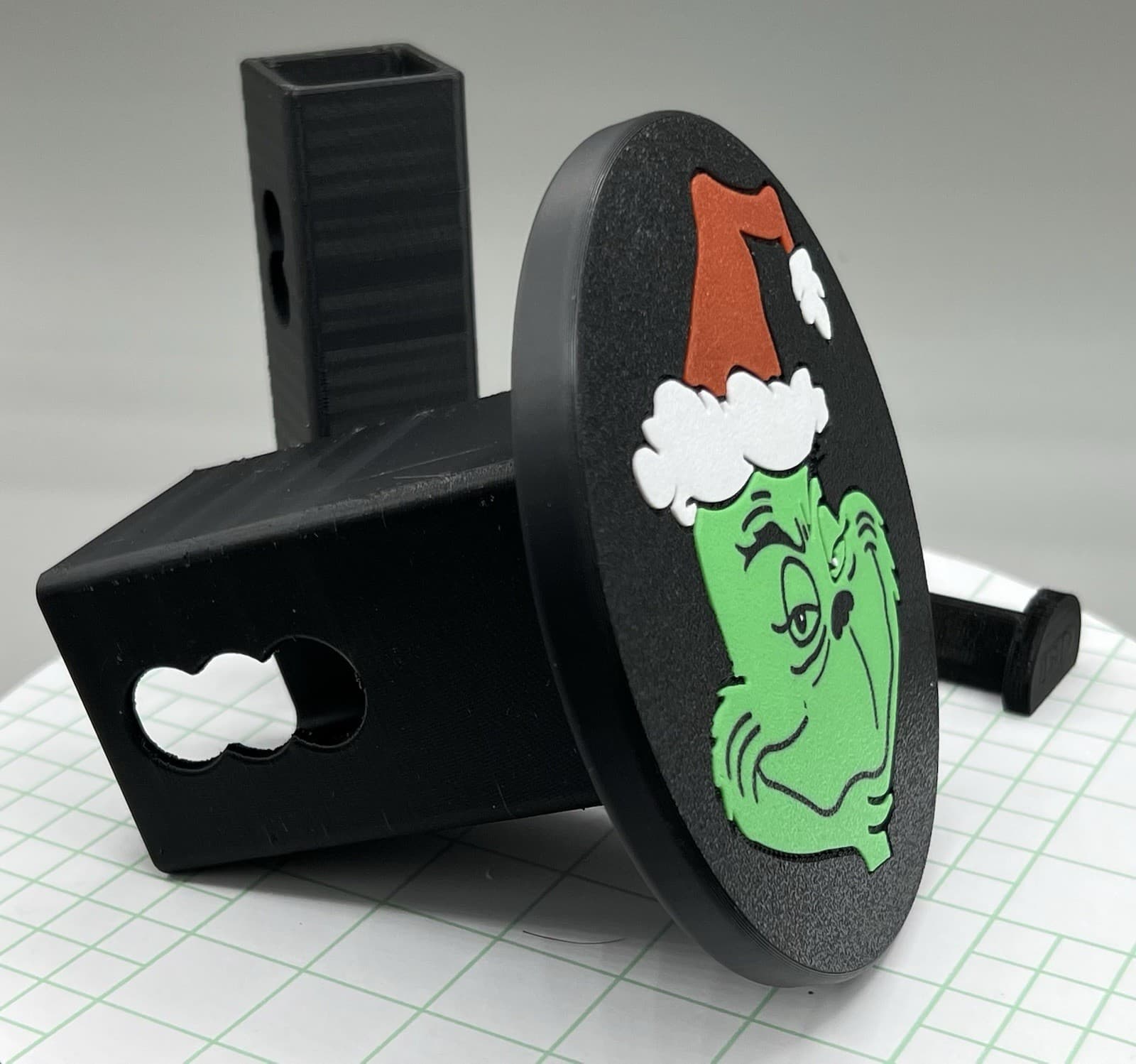 Christmas Grinch 2" Hitch Receiver Cover/Insert ABS W/UV Protection 6