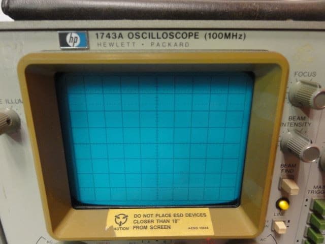 Hewlett Packard 1743A Oscilloscope (100 mHz) w/ Opt 001 - *Untested* 2