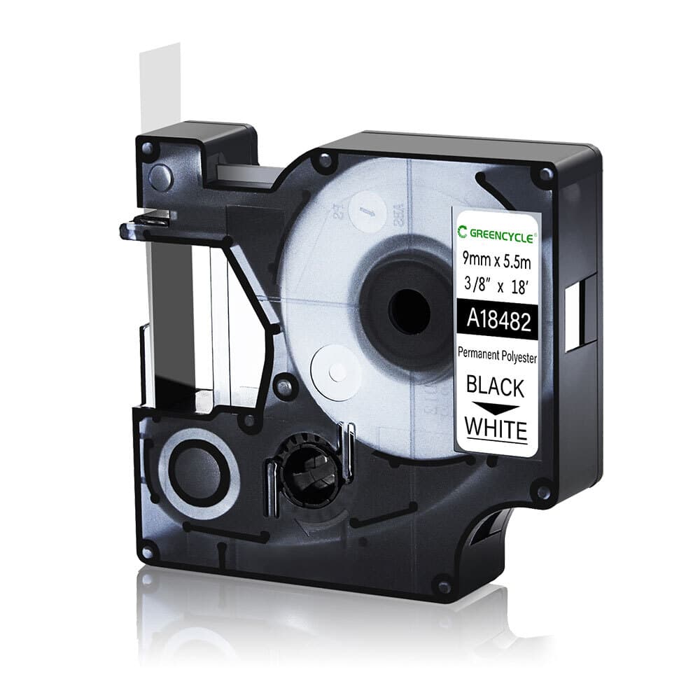 Compatible 18482 Permanent Polyester Label Tape 3/8" x 18' for DYMO Rhino 5200