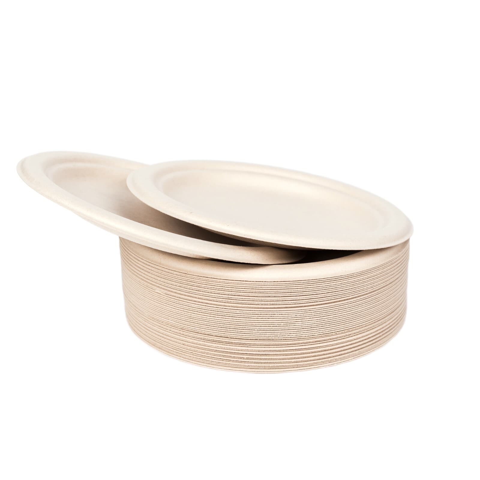 Compostable 6 Inch Plates - Disposable Natural SugarCane Bagasse Plates 3