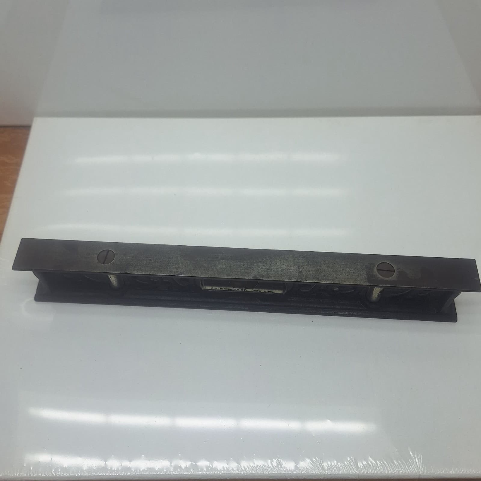 VINTAGE Victorian C. E. JENNINGS CAST IRON FILLIGREE LEVEL 12" Made In USA 2