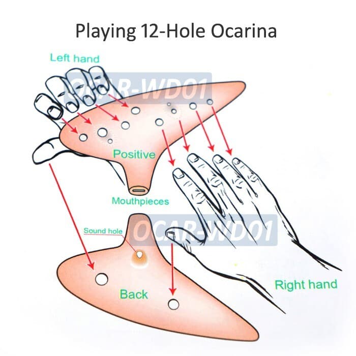 Premium Fine-Crafted Ceramic Ocarina Flute With 12-Hole Alto C 5