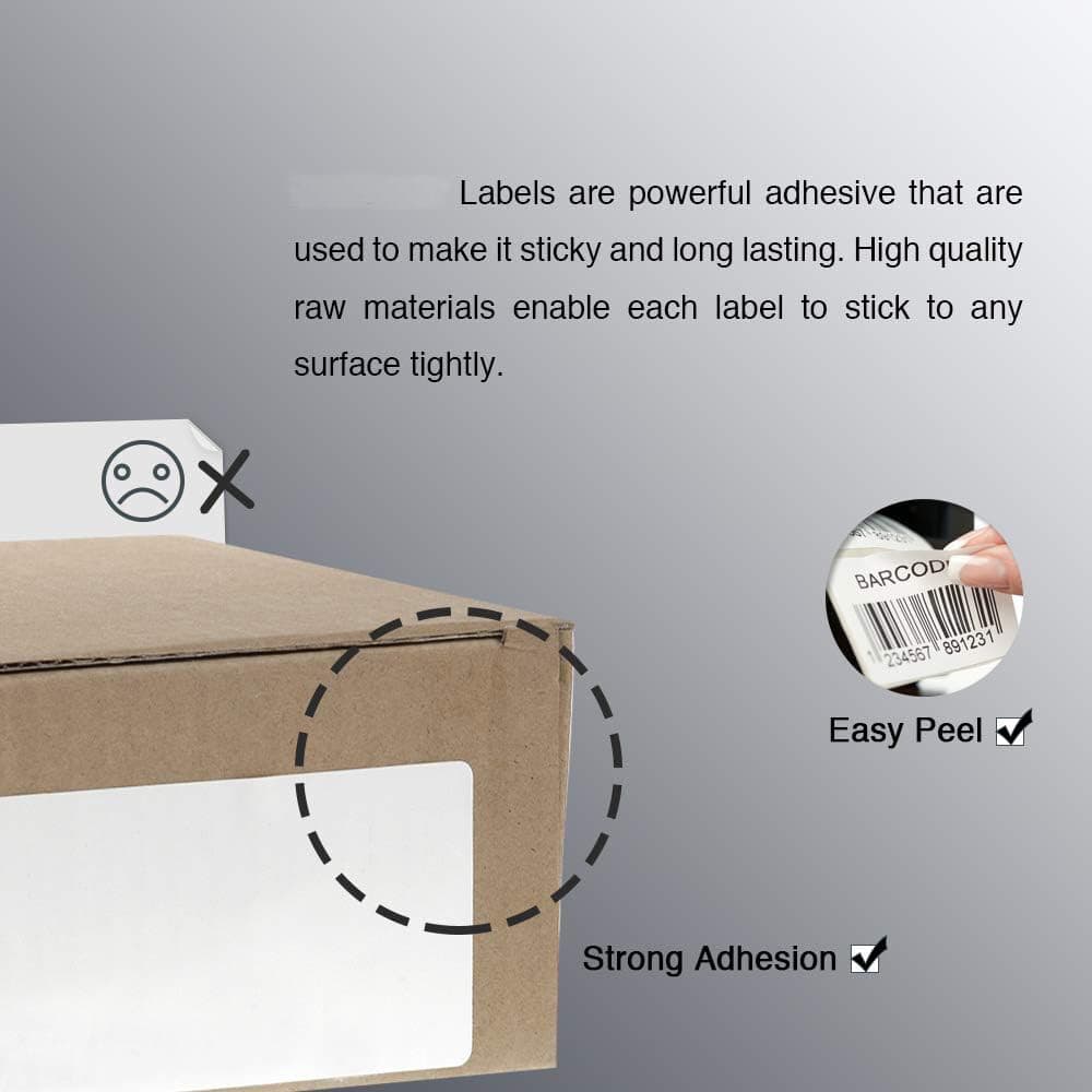 4 x 2 Direct Thermal Labels for Zebra LP 2844 GX ZP Models 750 Labels Per Roll 4