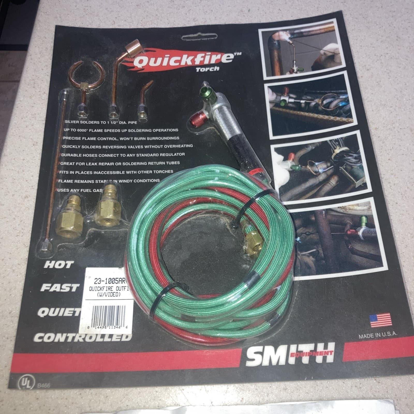 Smith Quickfire Torch Outfit Kit 23-1005ARV Soldering Welding HVAC Jeweler