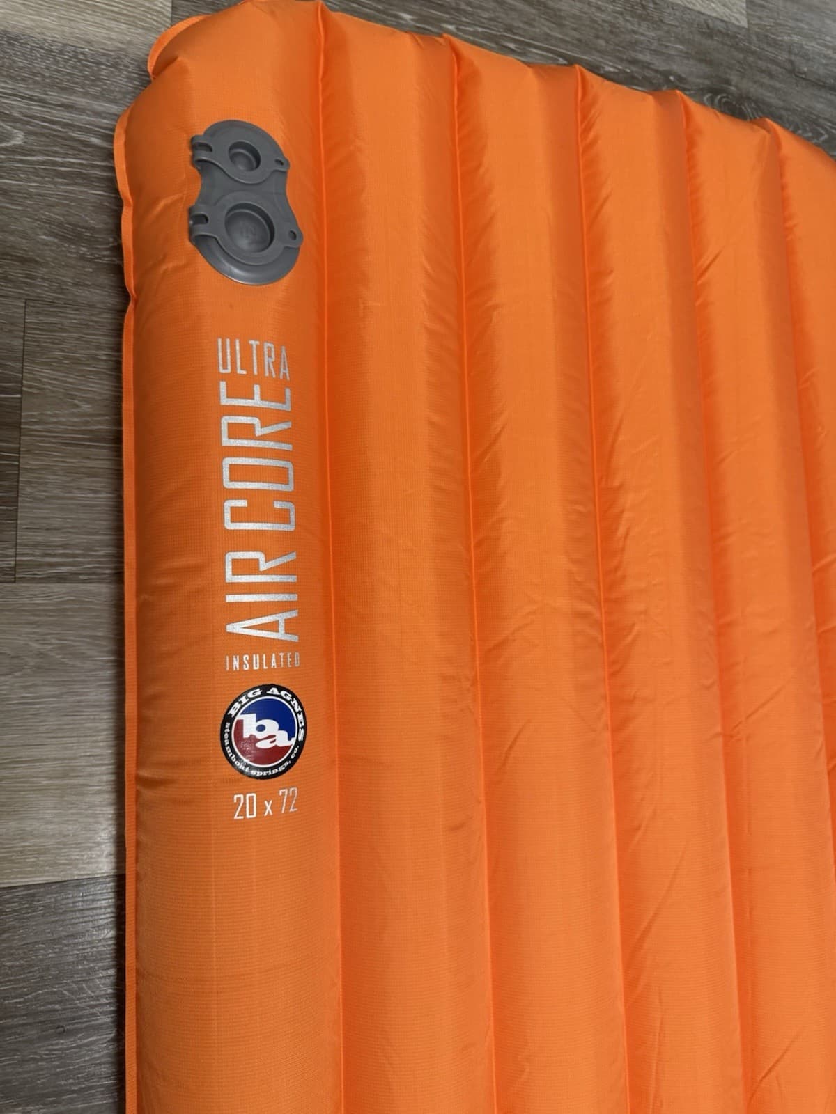 Big Agnes Insulated Air Core Ultra Sleeping Pad  20" x 72" Orange NWOT Camping 6