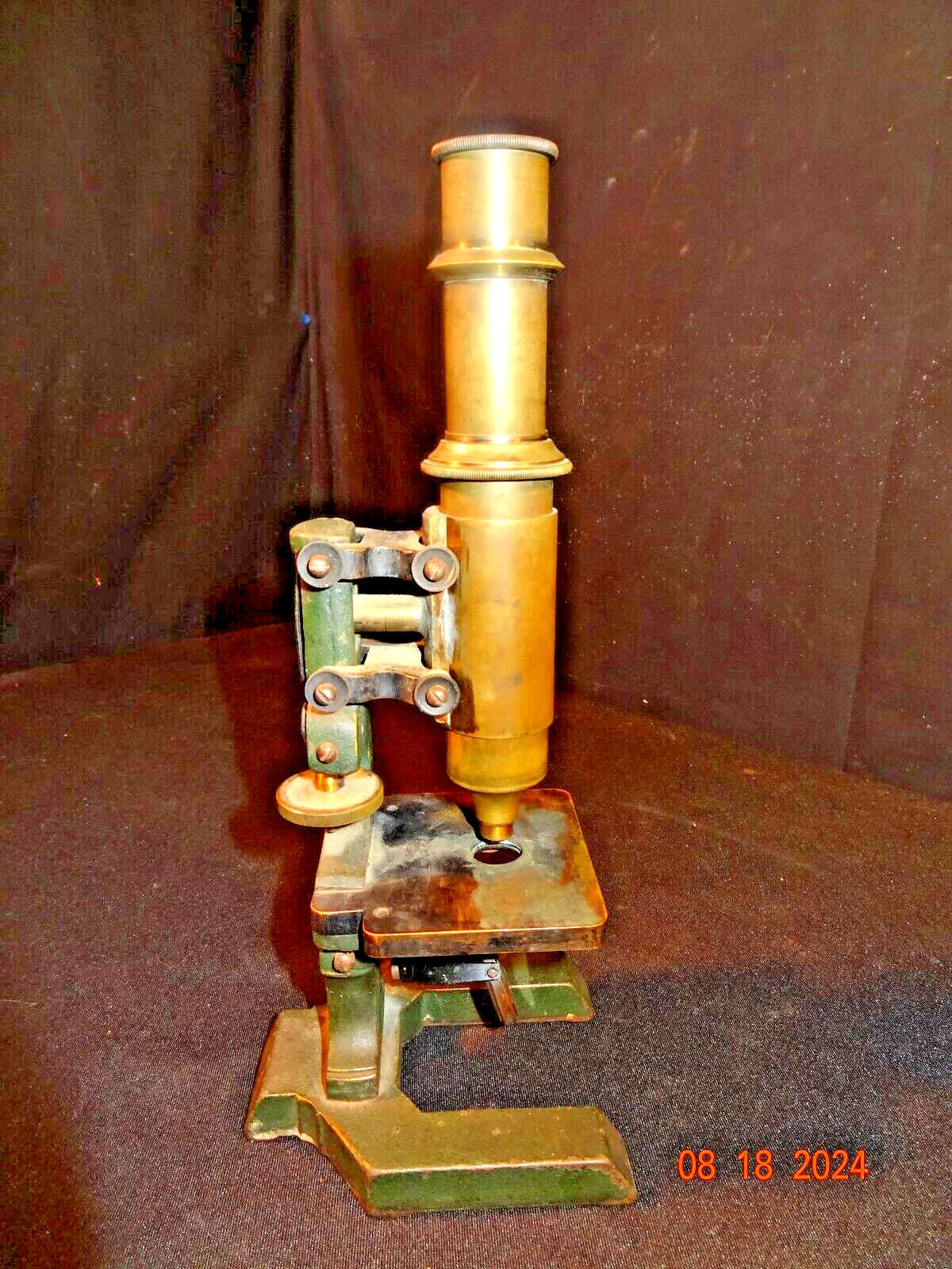 Rare and Unusual Antique F W Schieck?  Microscope  1800's  Serial # 2513 3