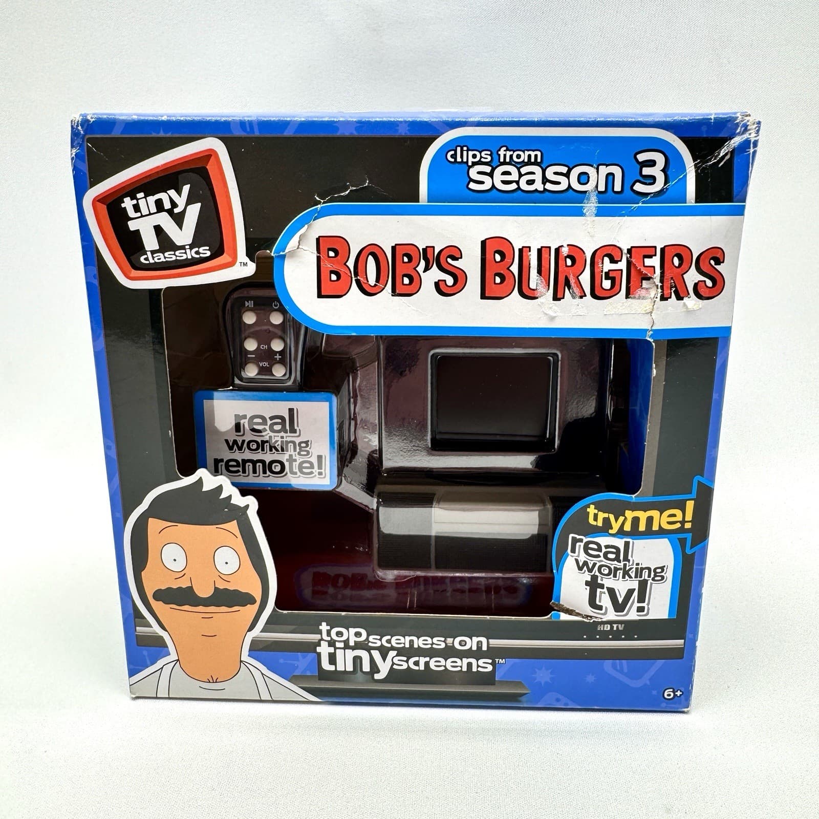 Bobs Burgers Tiny TV Classics Real Working TV And Remote Box Wear New 4