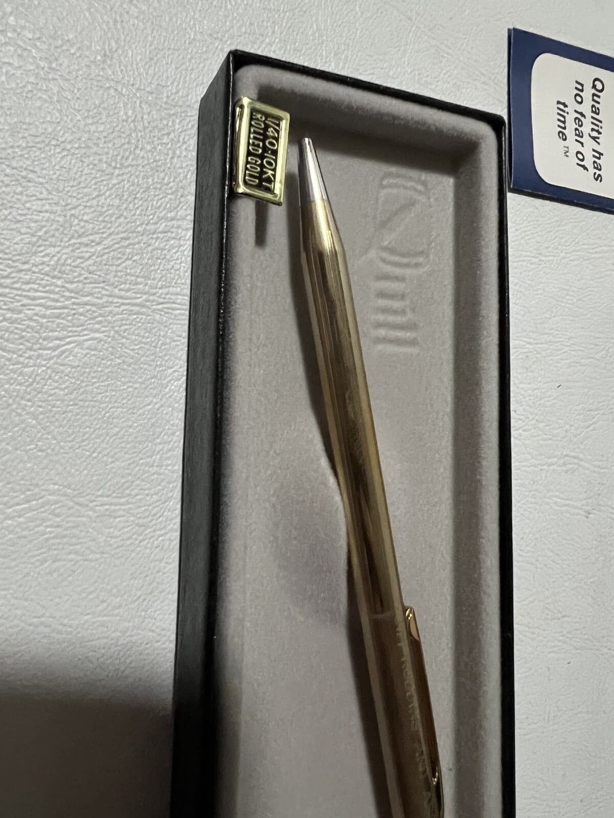 Vintage QUILL ROLLED GOLD PEN 1/40  10K BALLPOINT PEN MADE IN USA  RARE 3