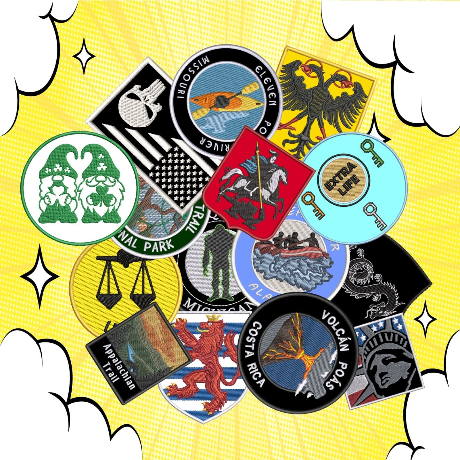 Custom Name Tag Personalized Embroidered Applique Patch Bikers, Uniforms Veteran 6