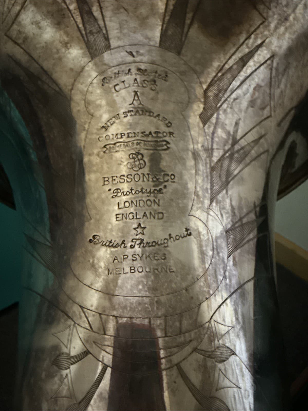 1907c Besson & Co Class A ‘Prototype’ Brevete A.P Sykes Melbourne 4 Valve Tuba 6