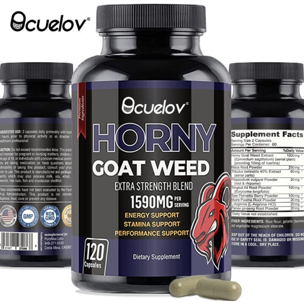 Horny goat weed for Men with Horny Goat Weed 1000mg, Energy, stamina 120 caps 3