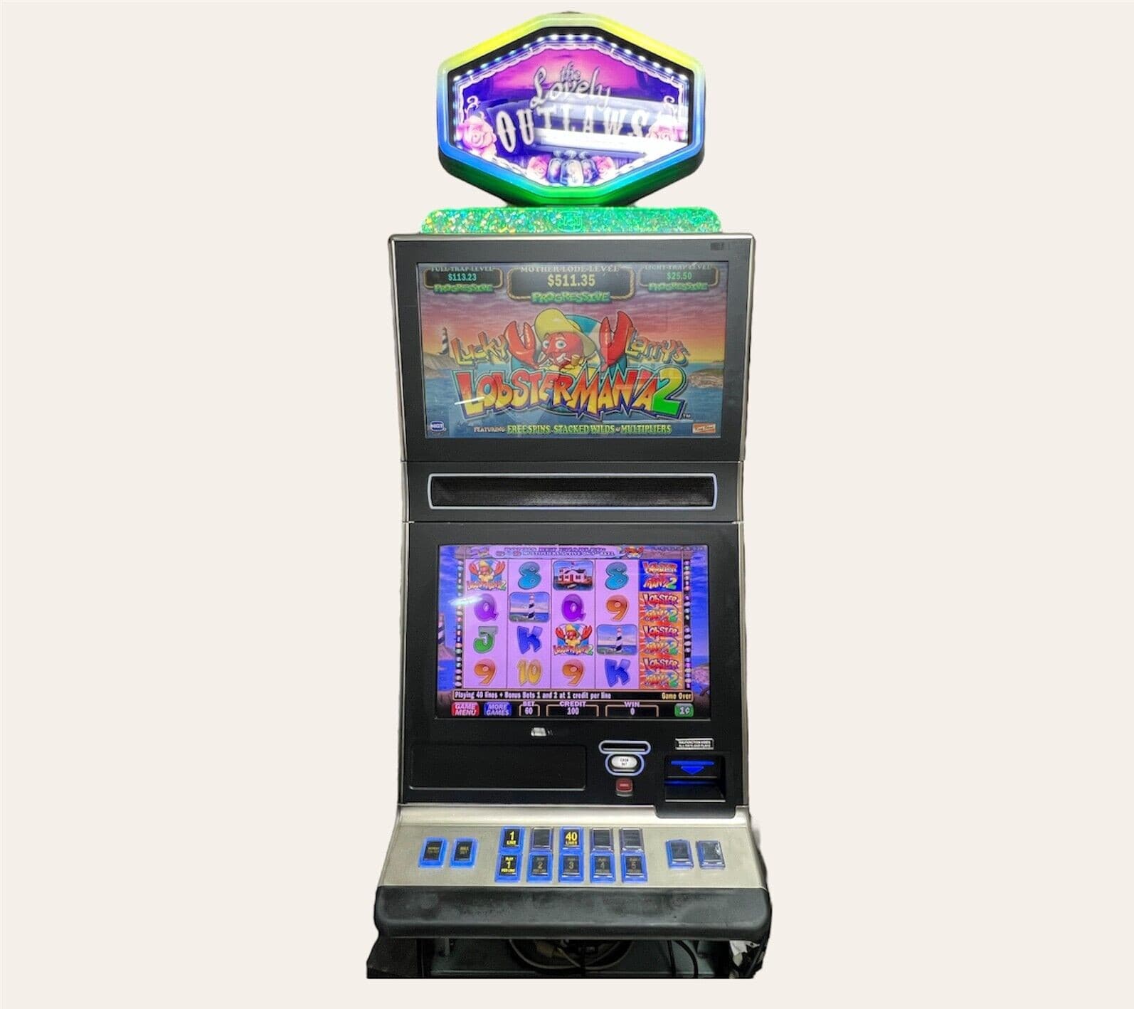 IGT G23 Slot Machine "Lobstermania 2" (free play, handpay, coinless) & MULTIGAME