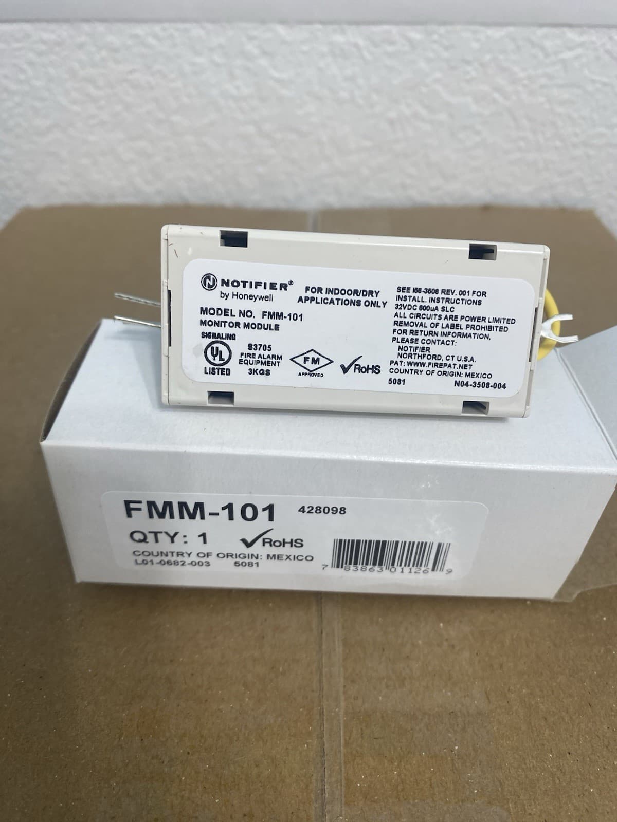 NOTIFIER FMM-101 ADDRESSABLE MONITOR MODULE . FREE SHIPPING