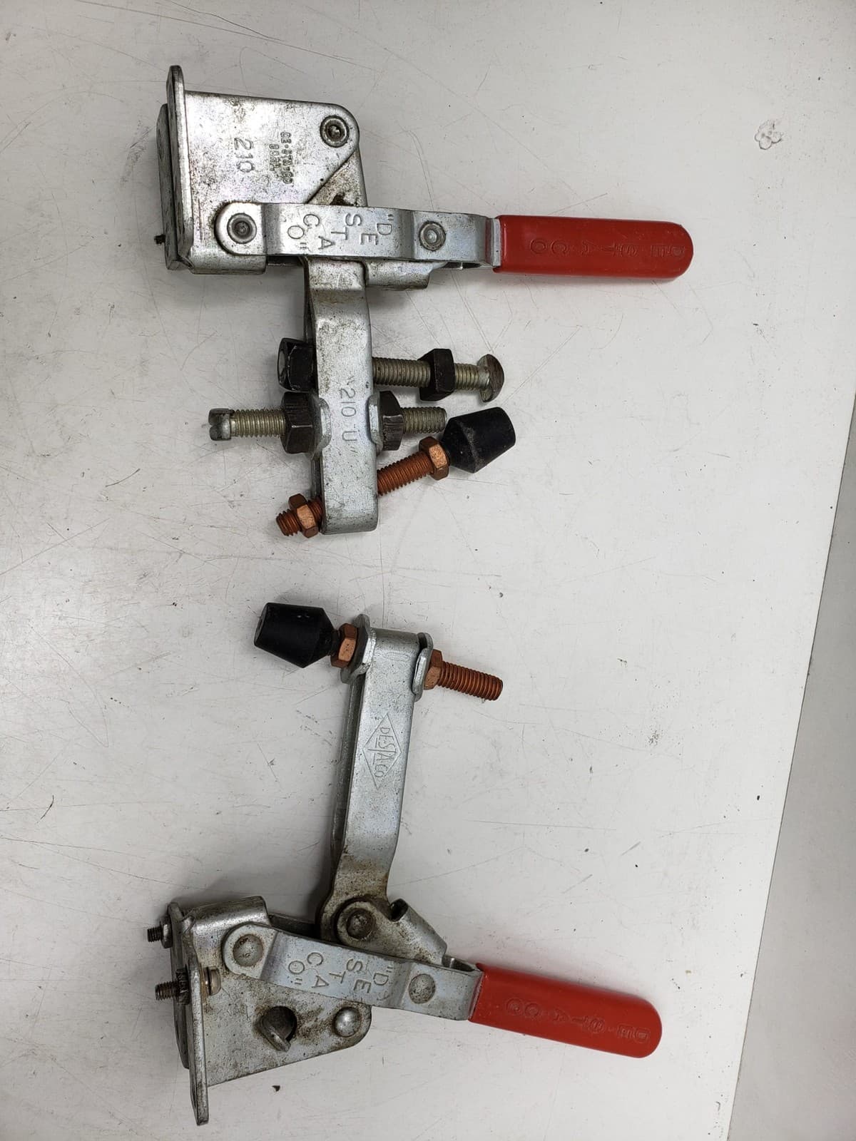 Lot of 2x DE-STA-CO 210 Horizontal Handle Hold Down Action Clamp 3