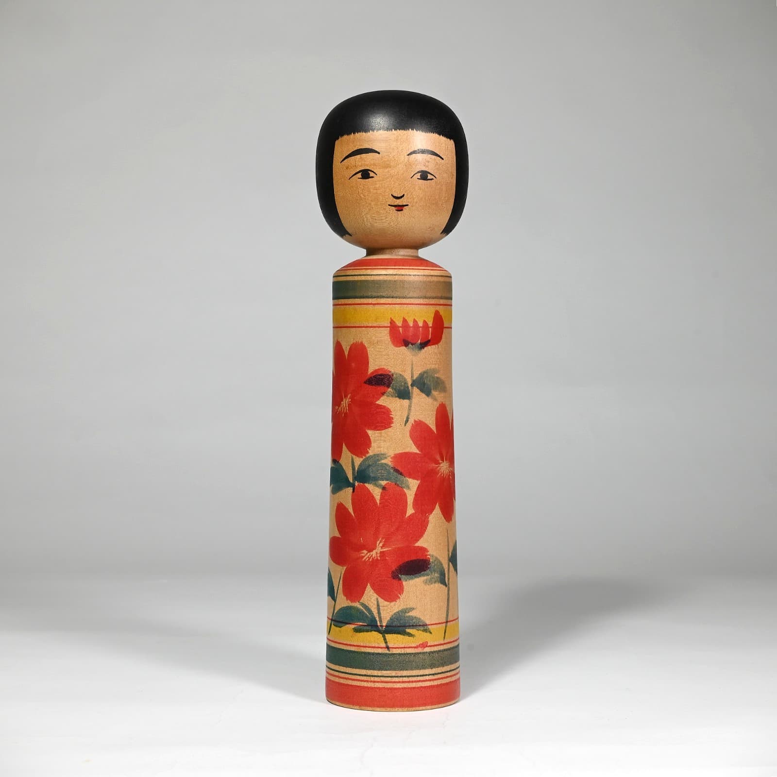 Master KENZO HASEGAWA (1942- ) "Rattle" Kokeshi TSUGARU OWANI Japan 1980s - 9.6" 4