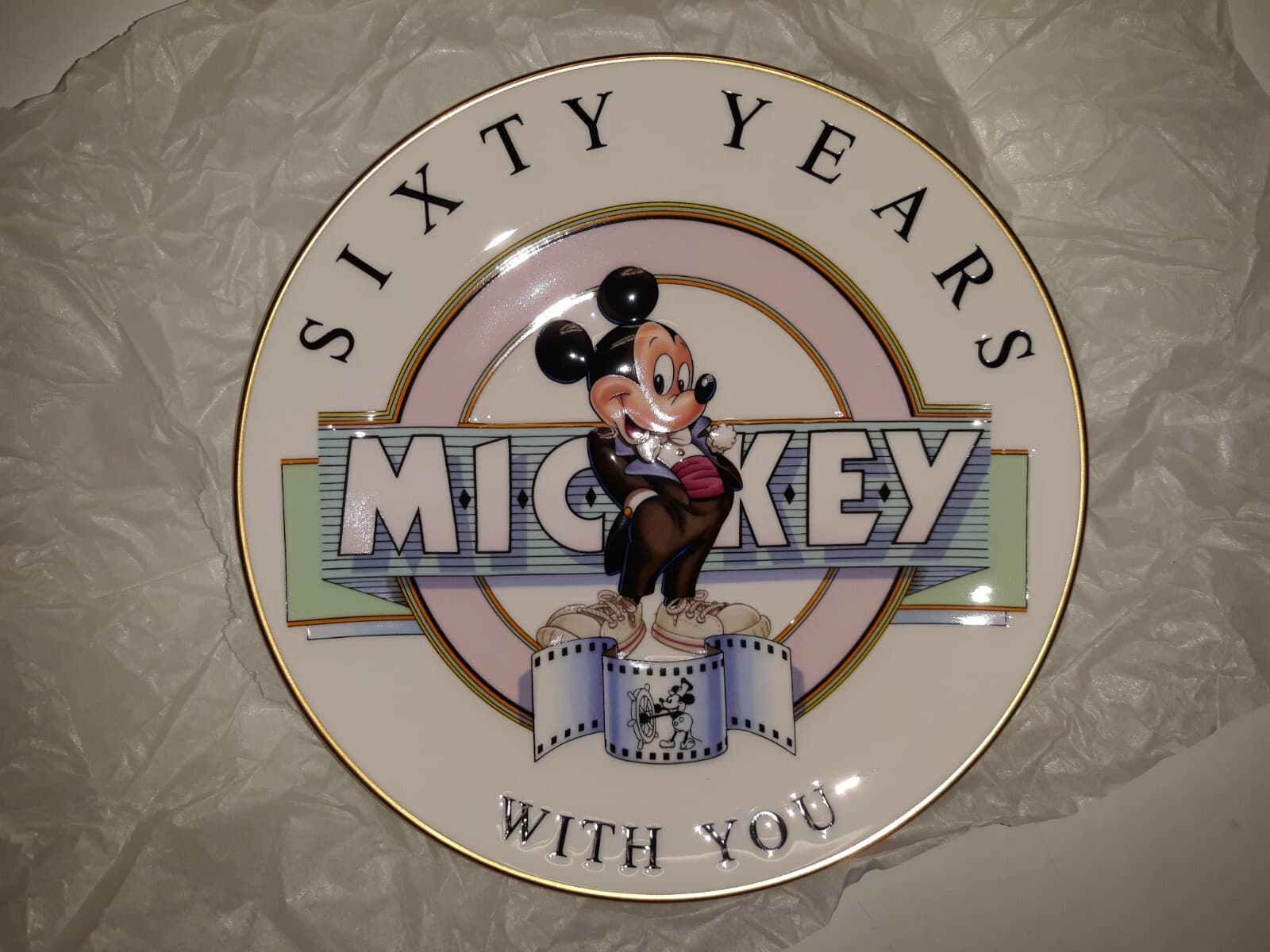 Mickey Mouse “60 Years With Mickey” Collector Plate 2531/15000 Vintage 1980s  3