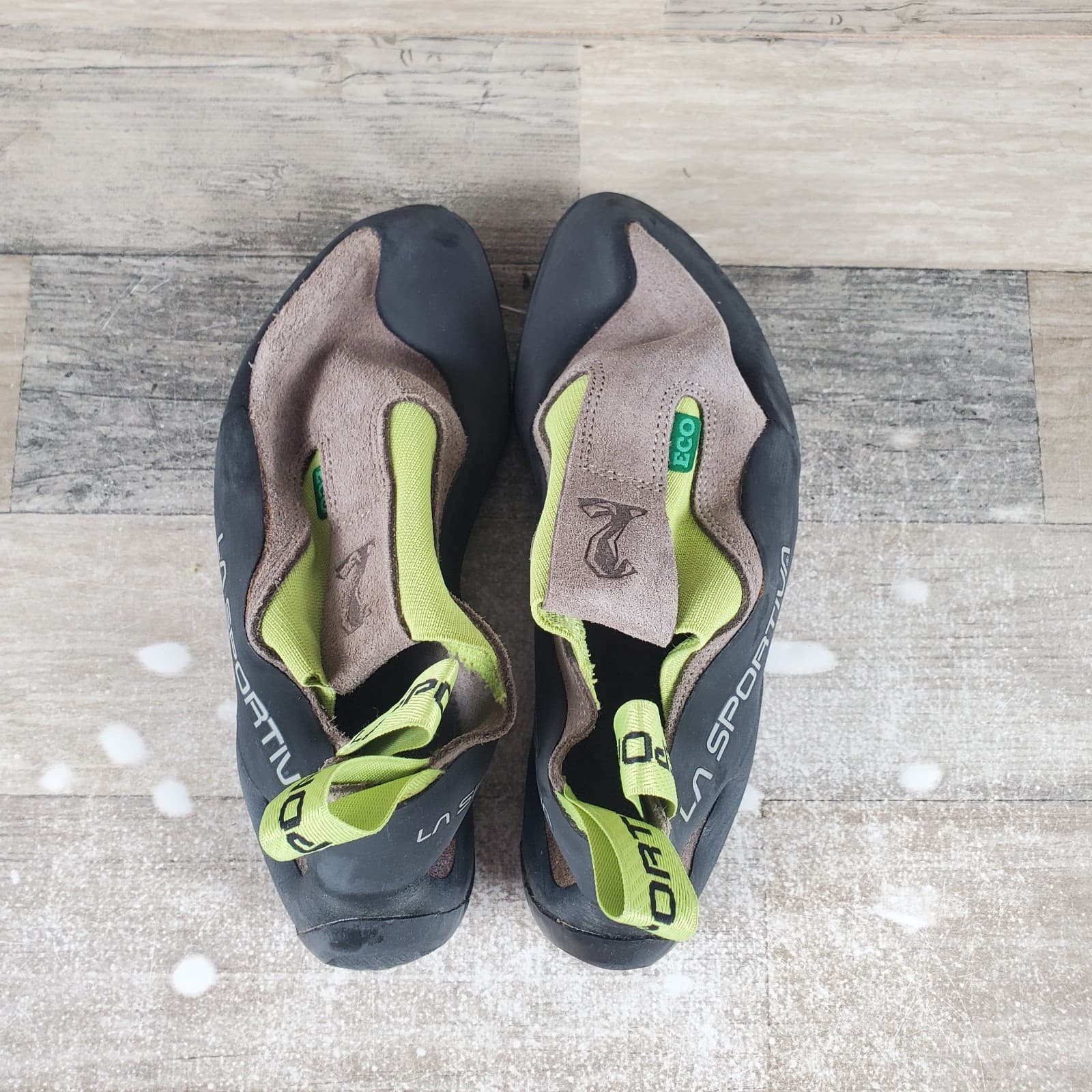 La Sportiva Cobra Eco Falcon Climbing Shoes Womens Sz 7.5 Brown Apple Green 4