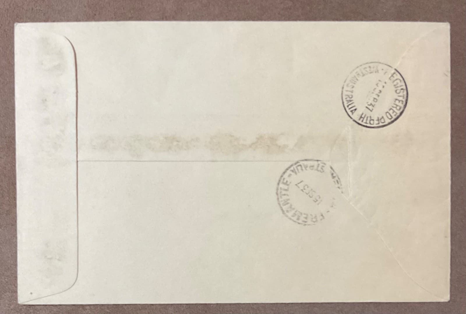 Nauru 1937 KGVI Coronation cover SC 35-38 SG 44-47 block 4 very fine rare REG 2