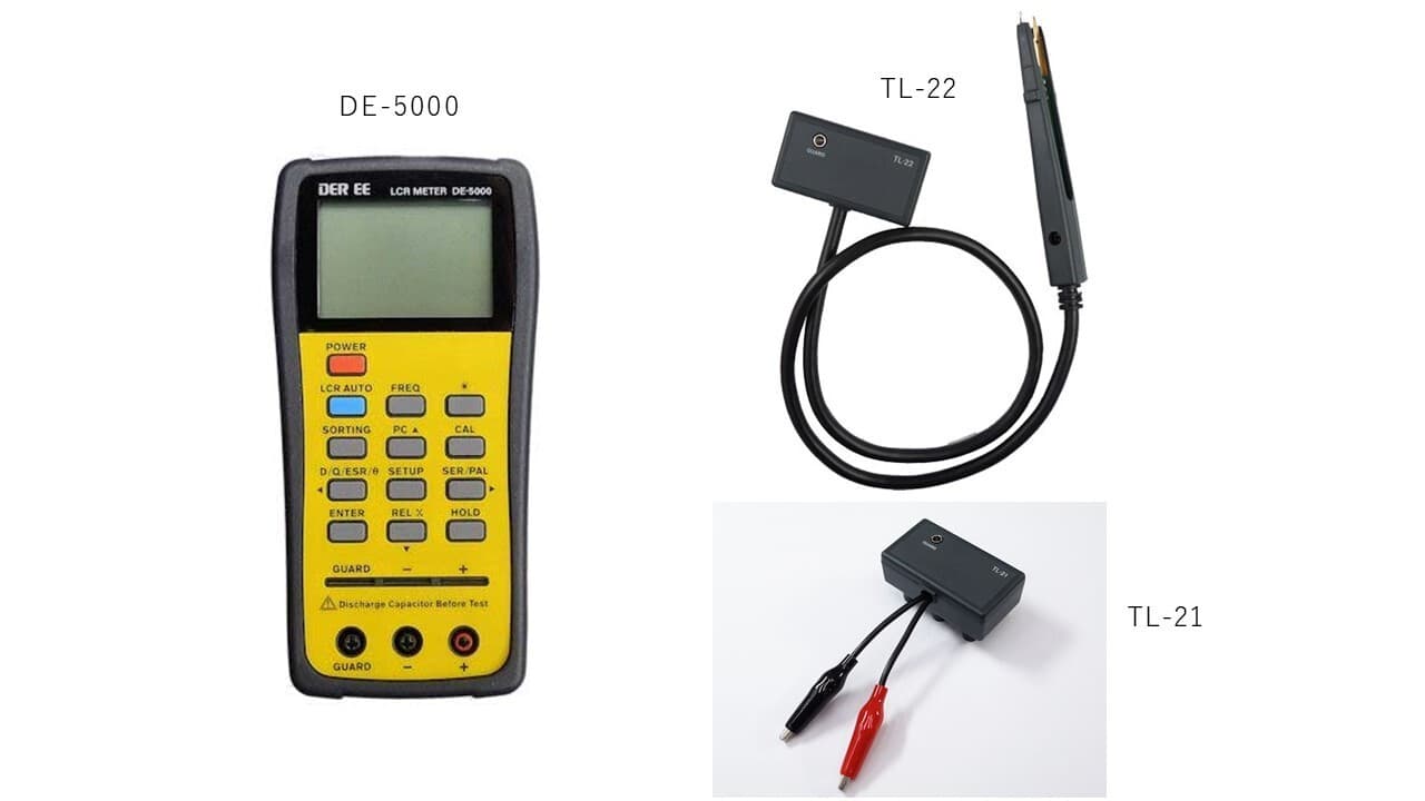 DER EE DE-5000 High Accuracy Handheld LCR Meter TL-21 TL-22 Set Tools New Japan 2