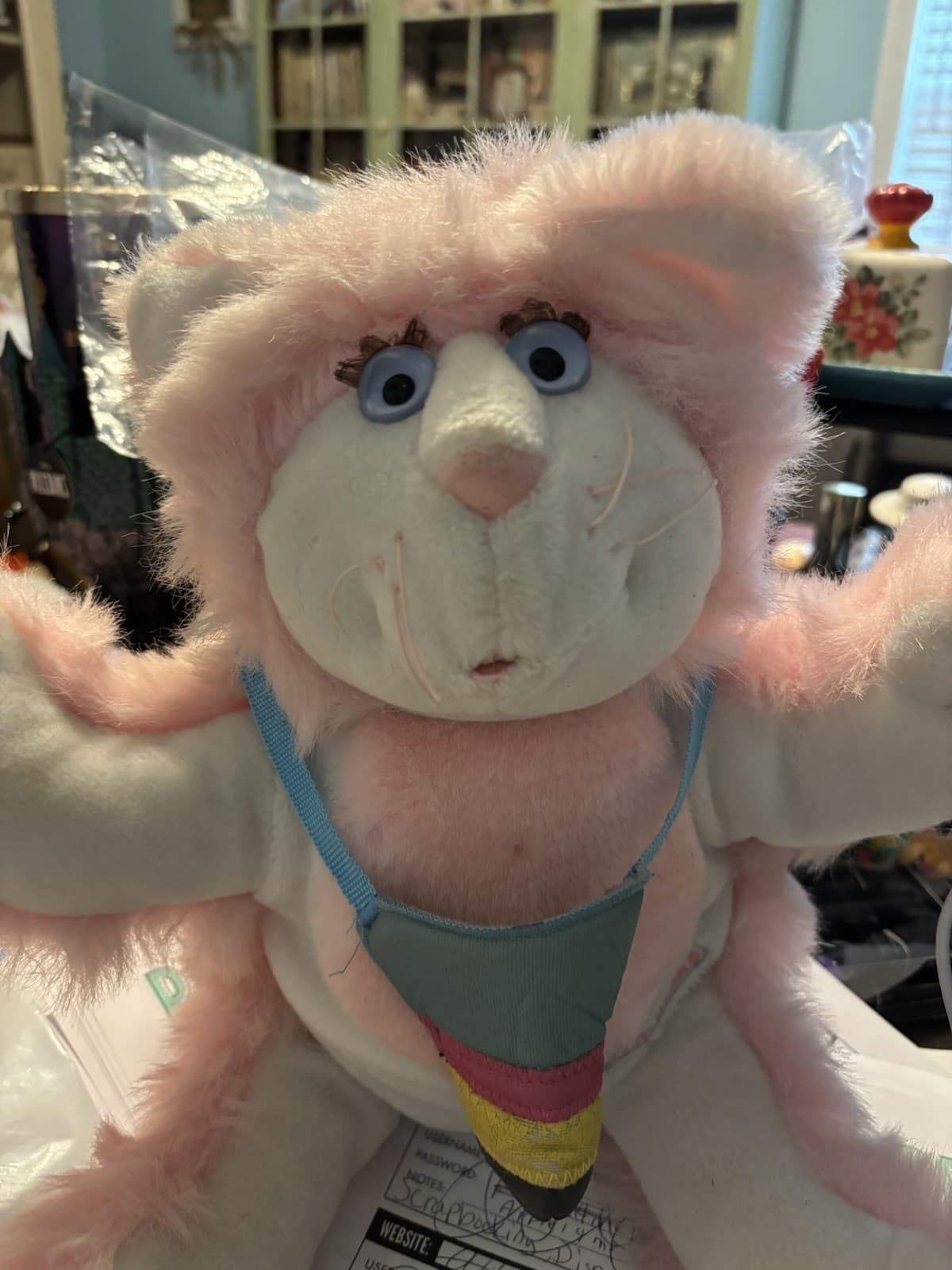 Fisher Price, Chirp Purr, 8402 Pink Purr tender with orig mask, purr movement 2