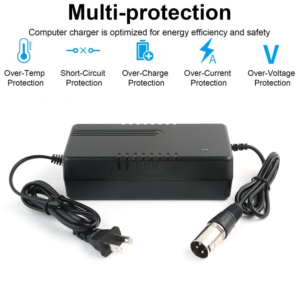 24V 5A 3 Pin XLR Battery Charger For Mobility Pride Scooter Jazzy Power Chair 5