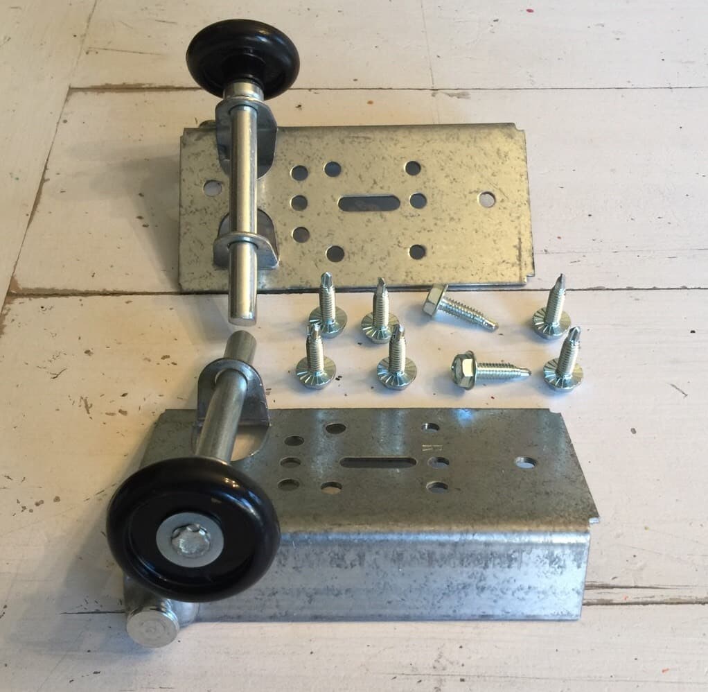 BB-100 & Nylon Rollers Residential Bottom Bracket Fixture Steel Garage Door  OHD 2