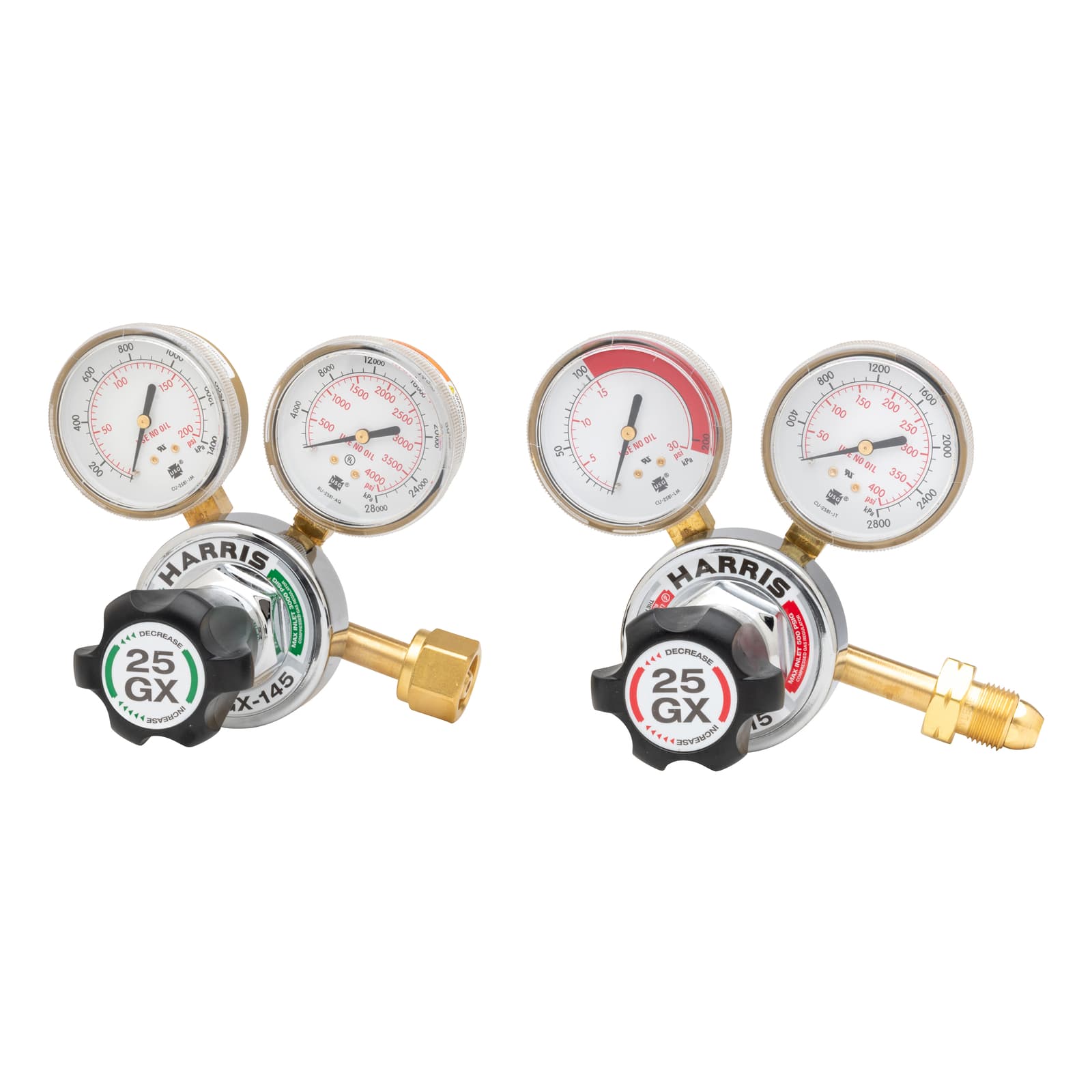 Harris Model 25GX-15-510 and Model 25GX-145-540 Pair Pack Single-Stage Pressure 