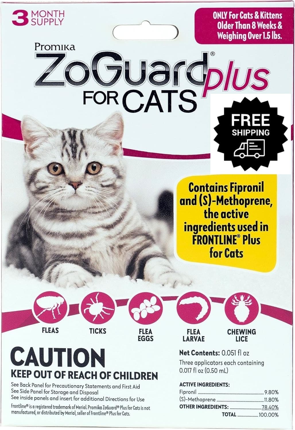 ZoGuard Preventative Treatment for Cats ☑️3-Month Supply 3