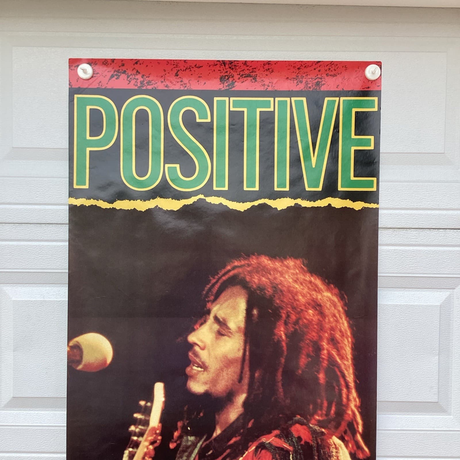 Vintage 1988 Bob Marley Positive Vibration Large Door Poster BL180 Reggae 26x75" 2