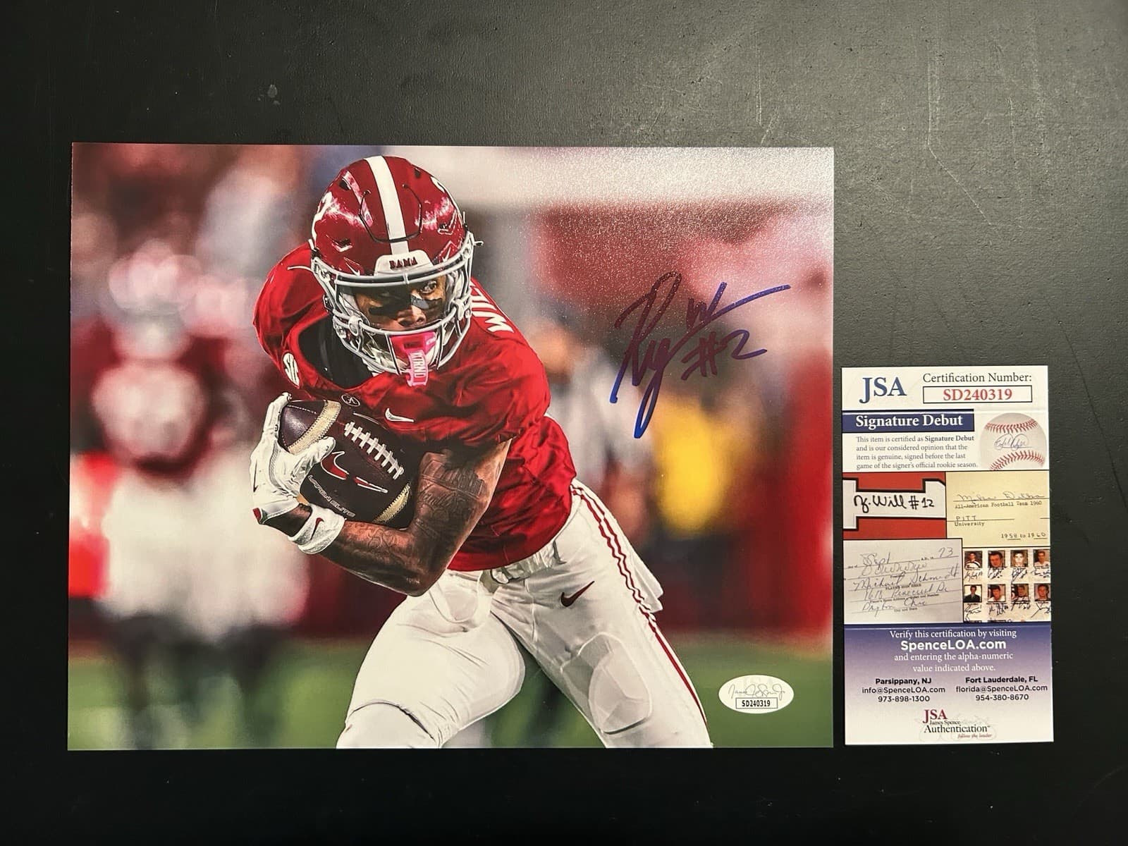 Ryan Williams Autographed Signed Photo 8x10 Alabama Football JSA Cert