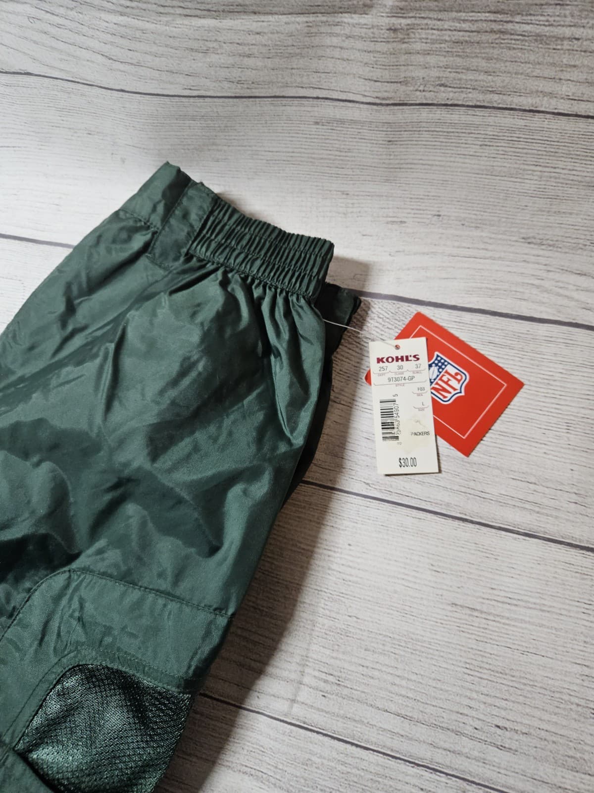 NFL Green Bay Packers Windbreaker Zip Off Pants -Youth Sz LARGE 16-18 - NWT! 2