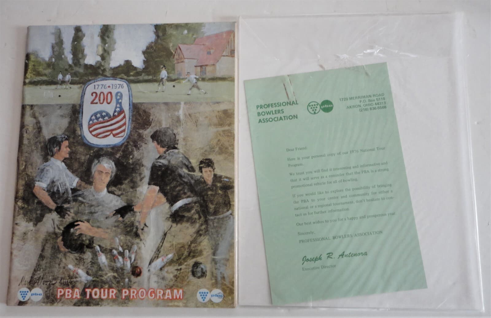 Unread 1976 Bowling PBA Tour Program Letter & 99 King Pins 1990 Trading Cards 2