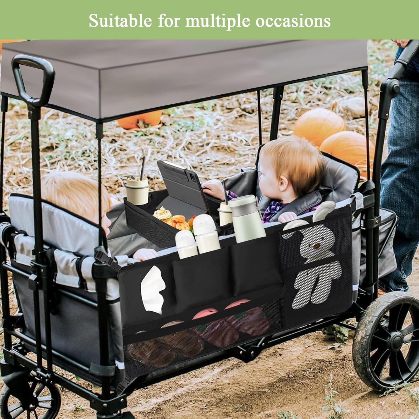 Universal Stroller Wagon Cargo Net, Wonderfold W-Series, Keenz, Mesh Storage Bag 4