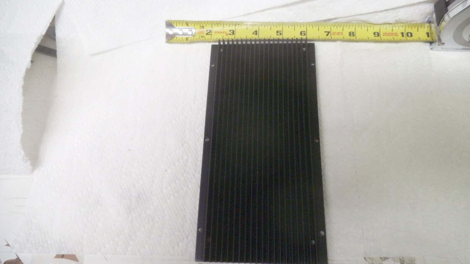 Black anodized Aluminum heat sink 8-1/2" x 4-1/4" x point 550" thick used 2