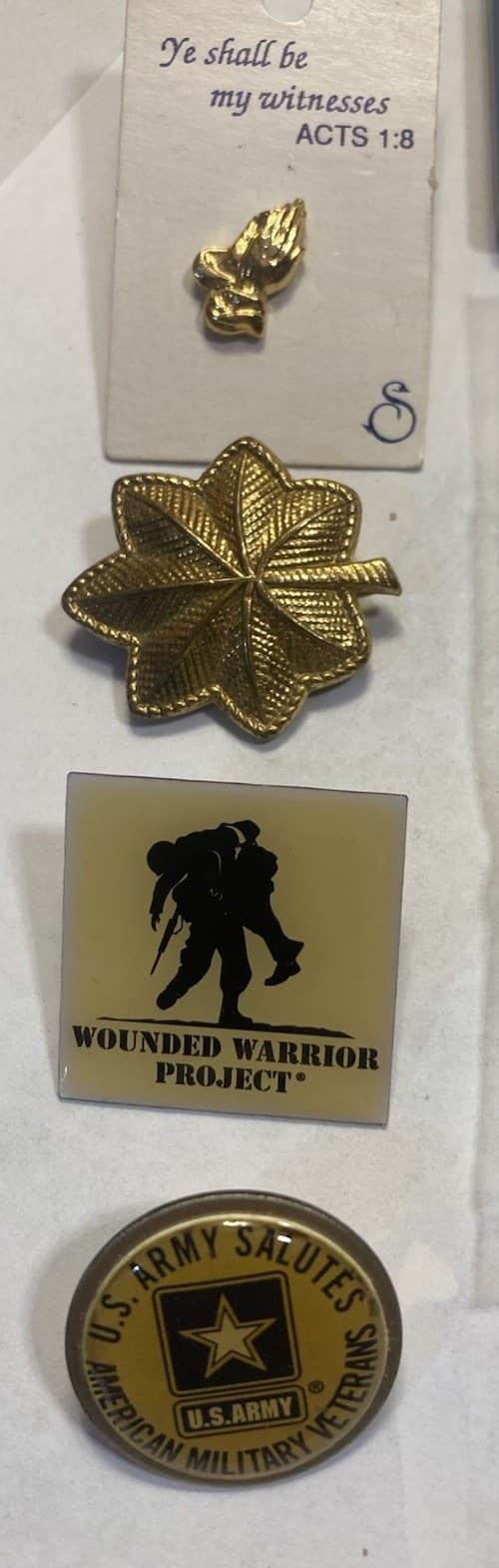 LOT OF 16 Lapel Pins BALFOUR,WINGS,TN TROOPER,'96 SHRINER,USA,PRAYING HANDS,MORE 2