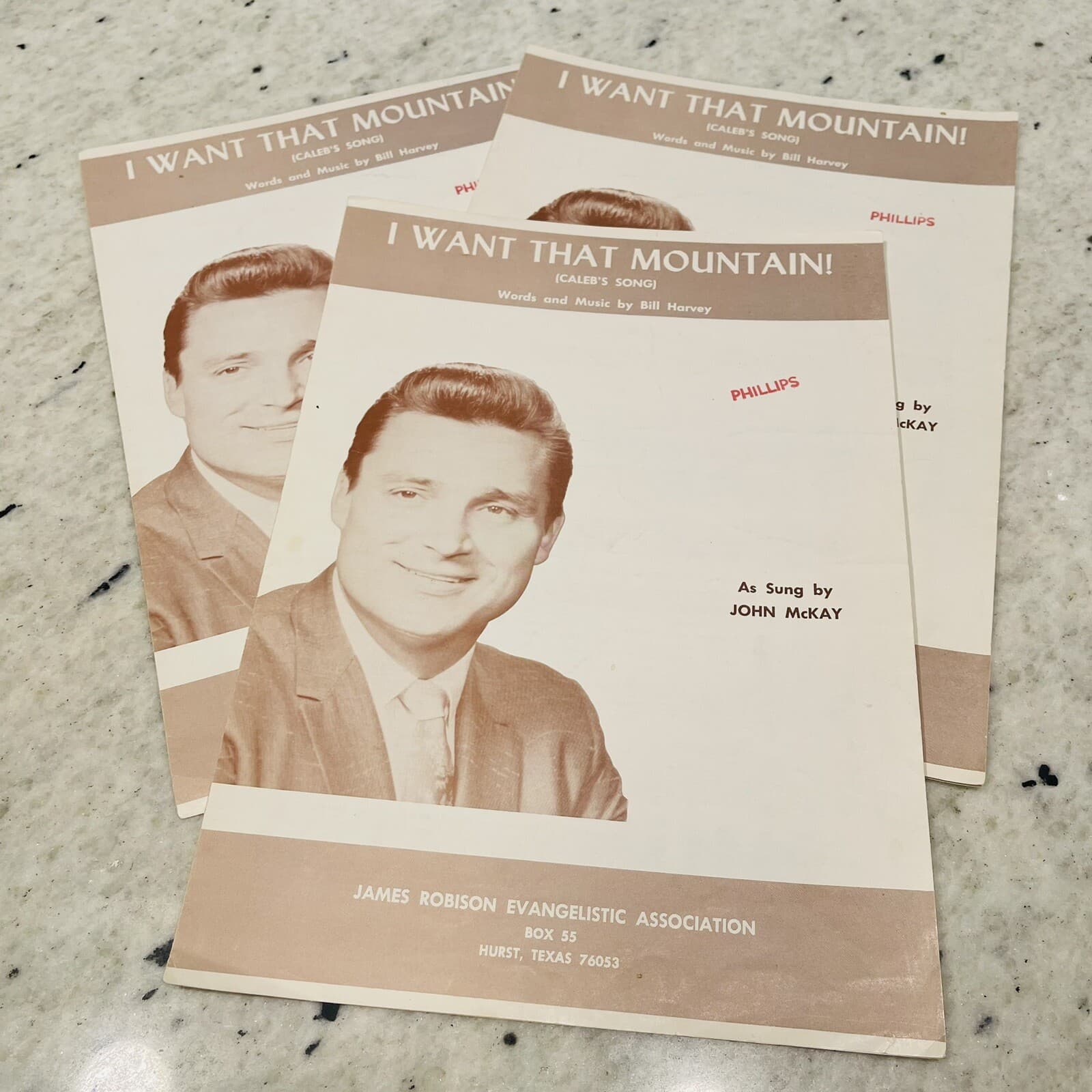 Lot 3 I Want That Mountain Caleb’s Song Sheet Music Bill Harvey John Mckay 1969