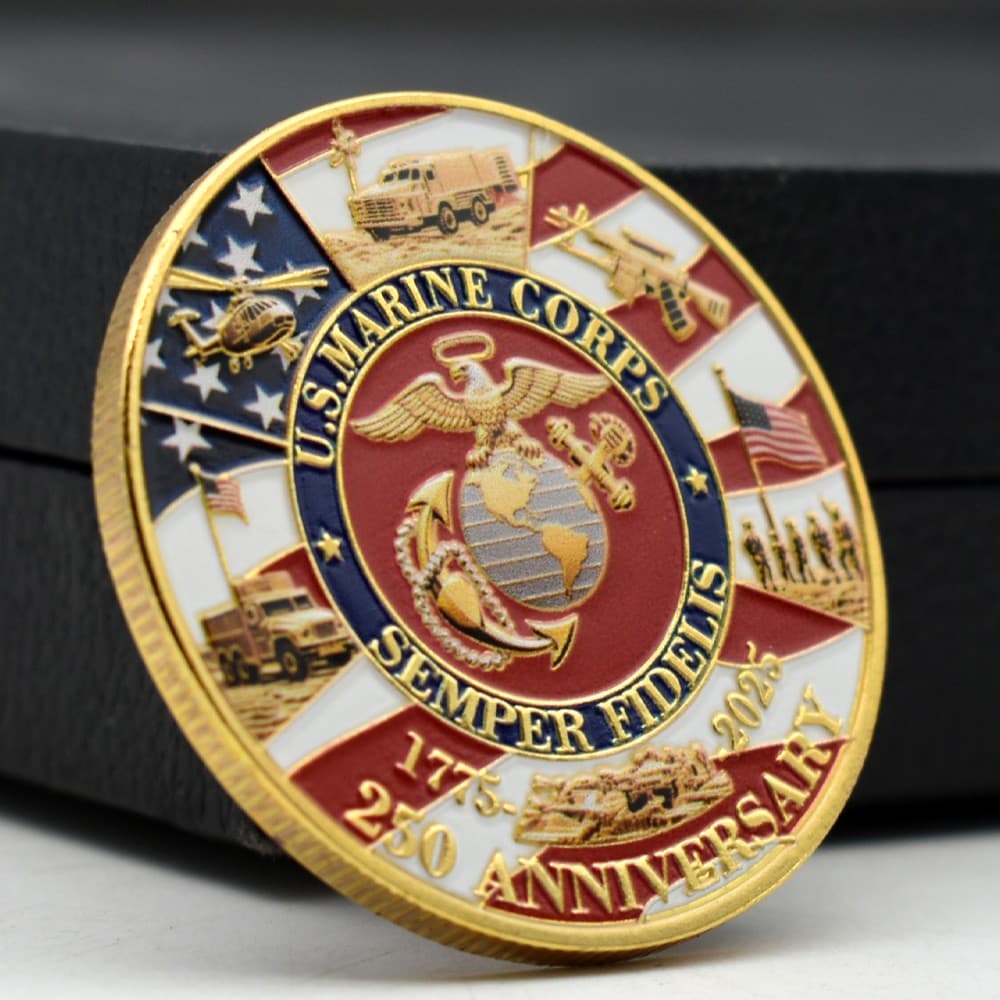 US Marine Corps 250th Anniversary Challenge Coin Commemorative Medal 2