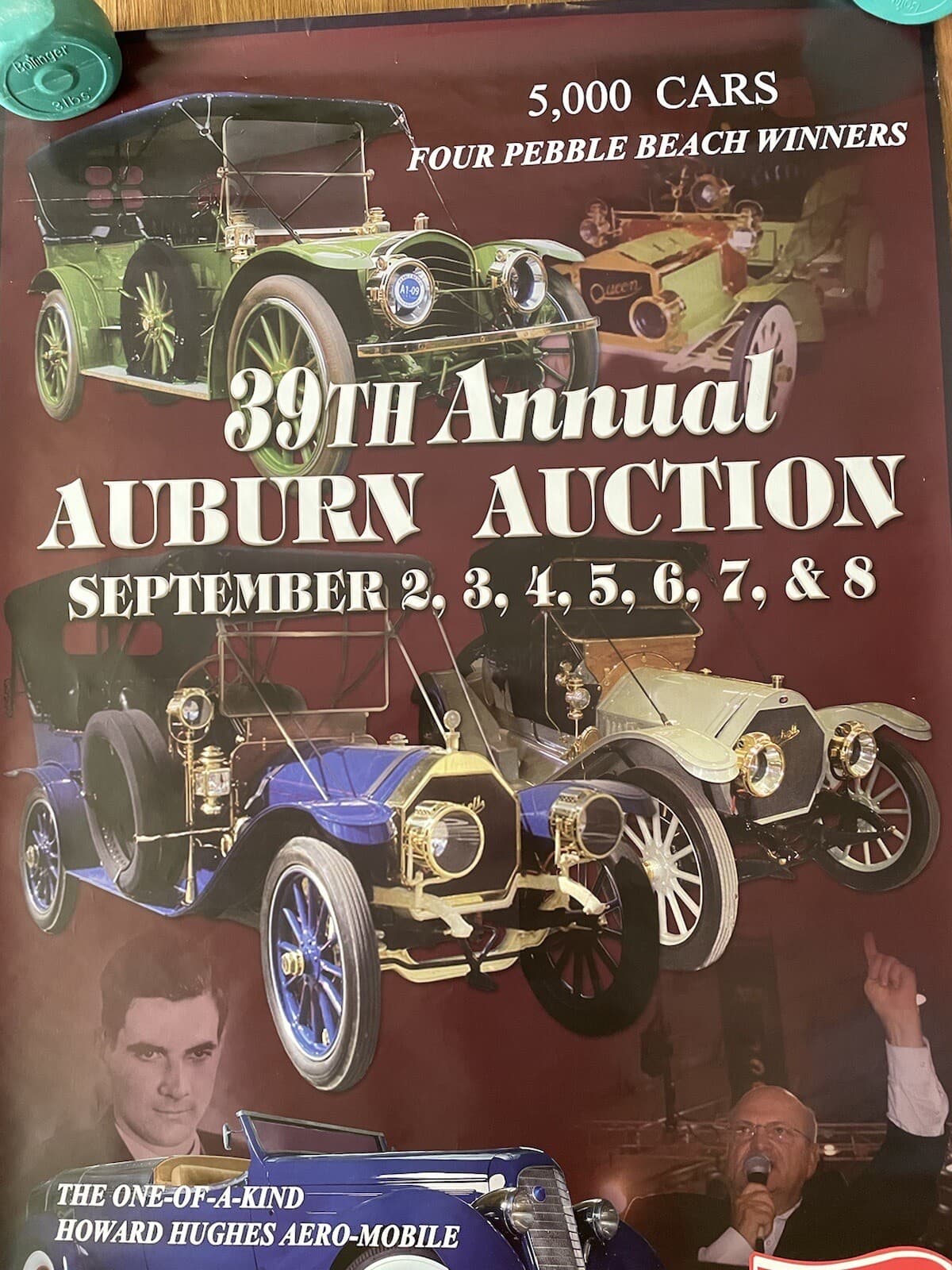 2009 Auburn Howard Hughes Automobile 39th Annual AUCTION KRUSE POSTER Indiana 2