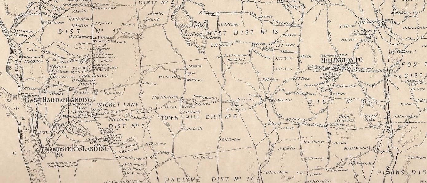 Moodus East Haddam CT 1874 Maps with Homeowners Names Shown 4