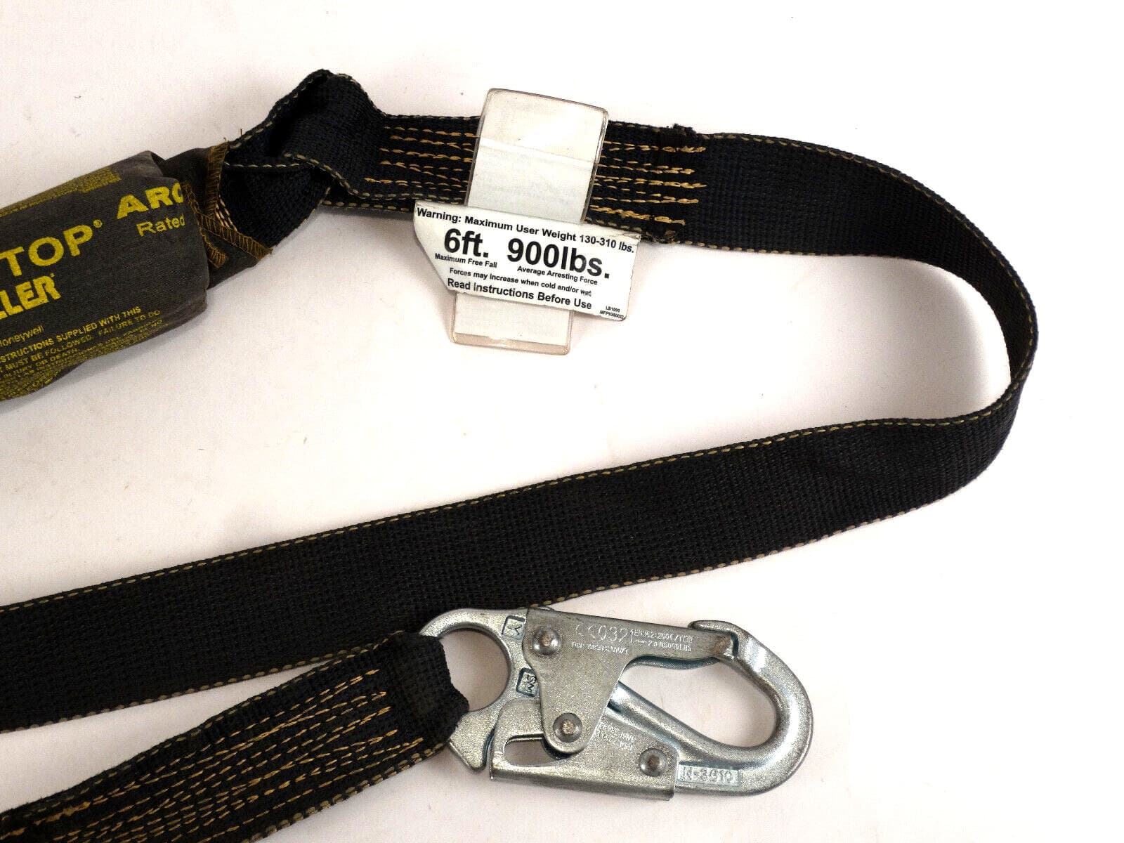 Honeywell Miller SofStop Series Shock Absorbing Web Lanyard 6ft/9000lbs 3