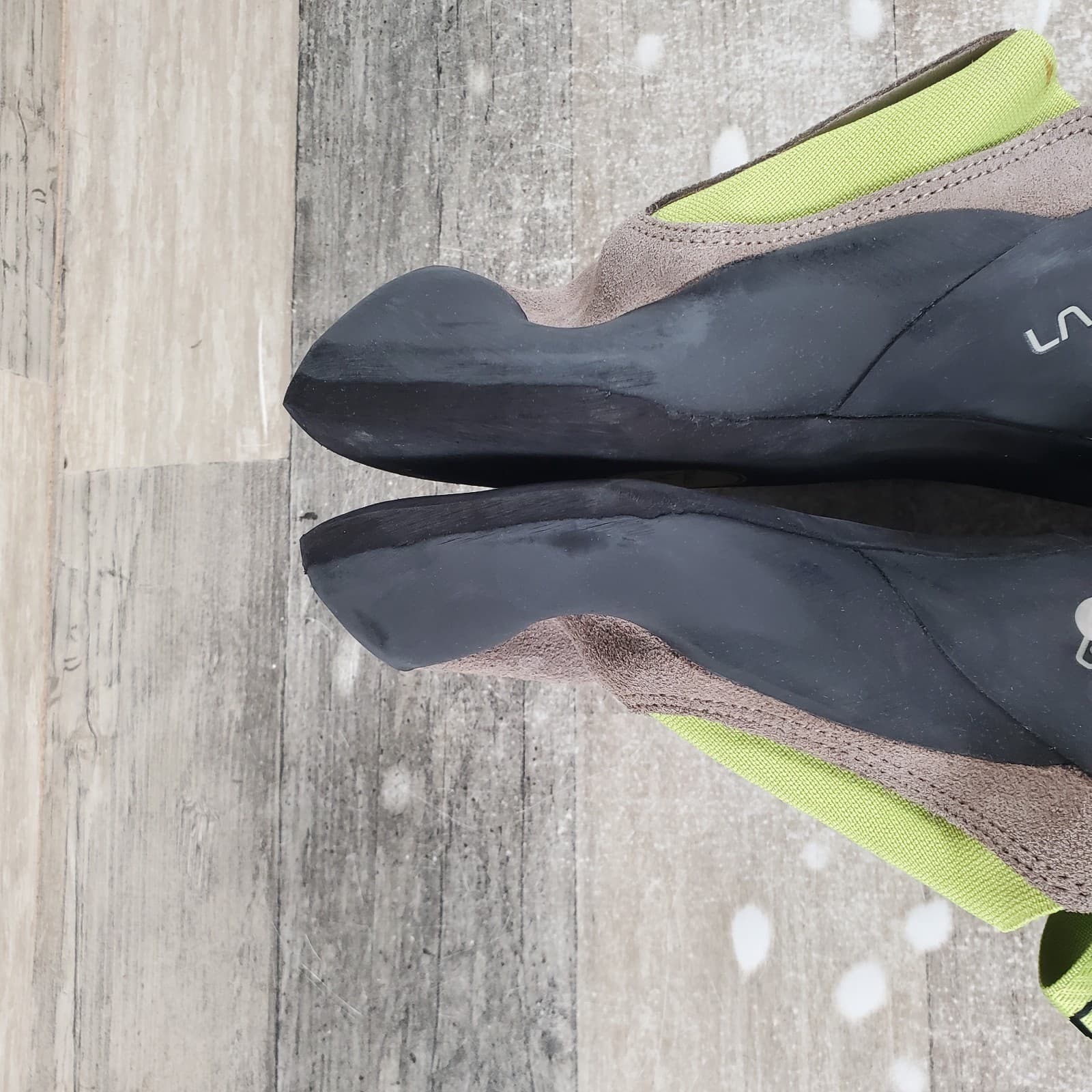 La Sportiva Cobra Eco Falcon Climbing Shoes Womens Sz 7.5 Brown Apple Green 6