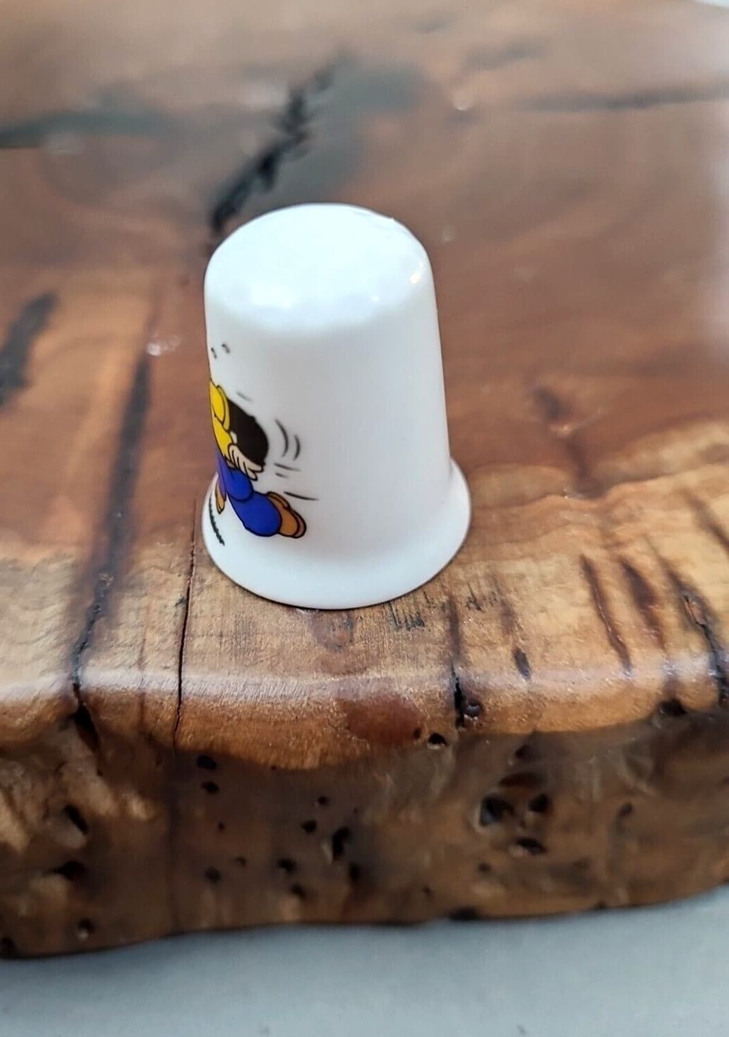 Collectable Bluto /Popeye  Stoke-on-Trent Fine Bone China Thimble 4
