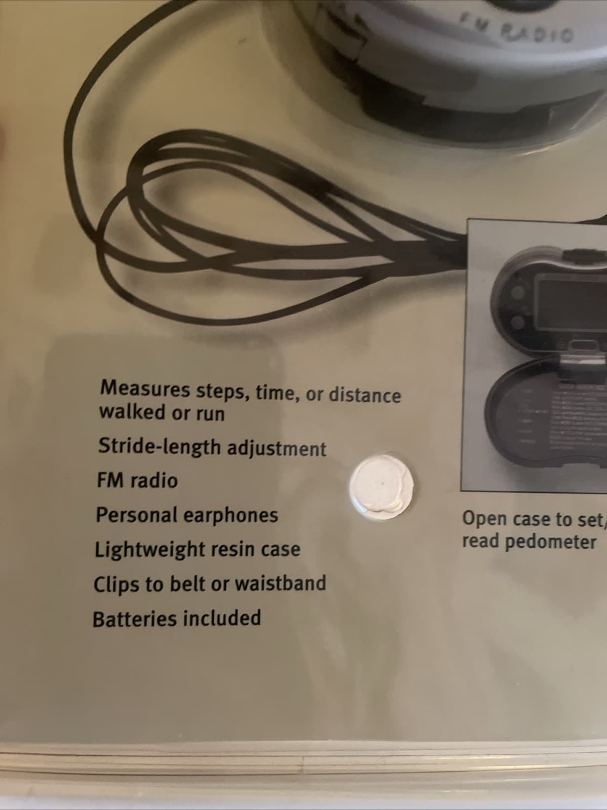 Eddie Bauer Pedometer with FM Radio and Earphones EB9111CP NOS New Sealed  5