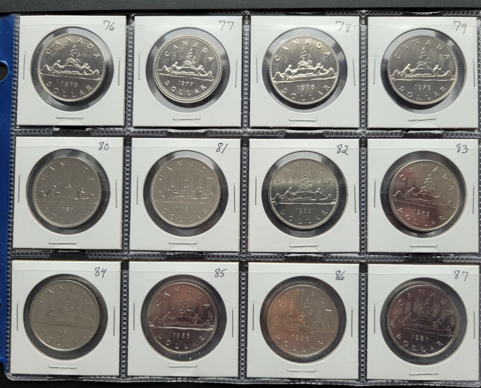 *** CANADA LOT OF 20 NICKELS DOLLARS *** 1968 - 1987 *** PROOF LIKE *** 3