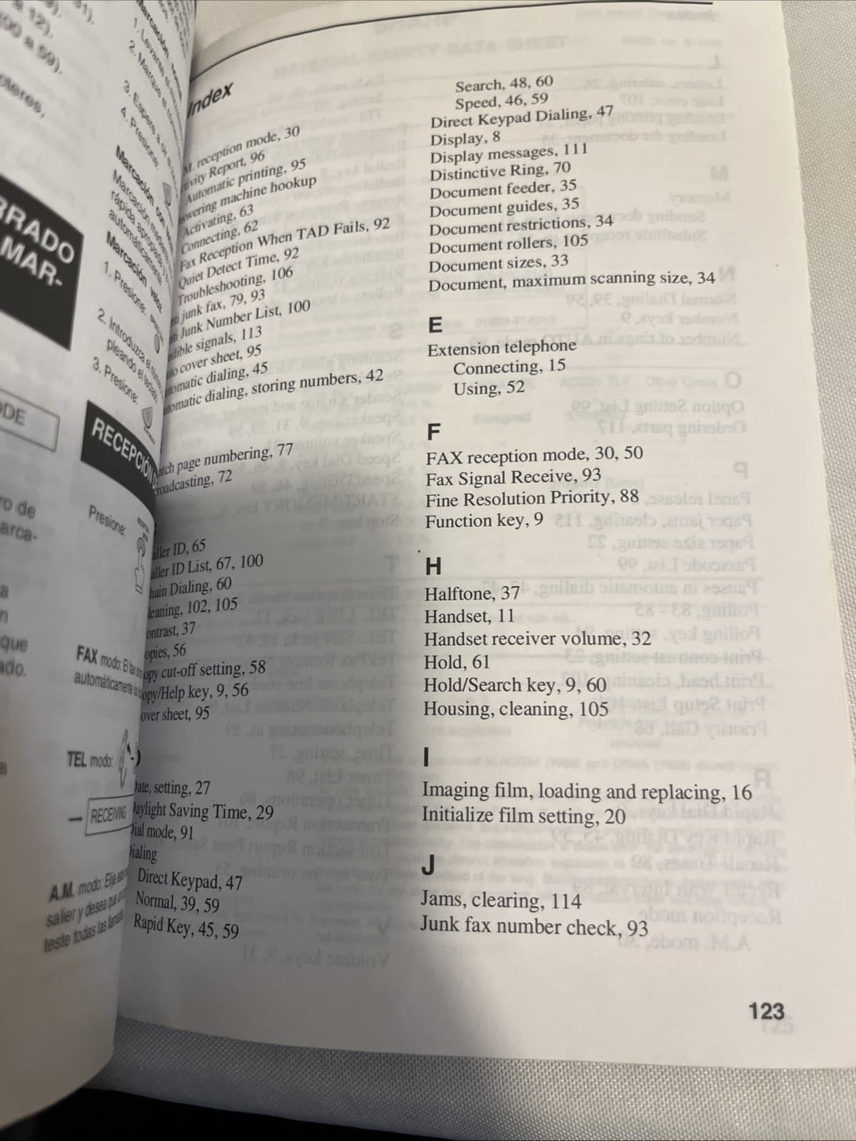 Sharp UX-300 Fax Machine USER MANUAL Facsimile 1991 5
