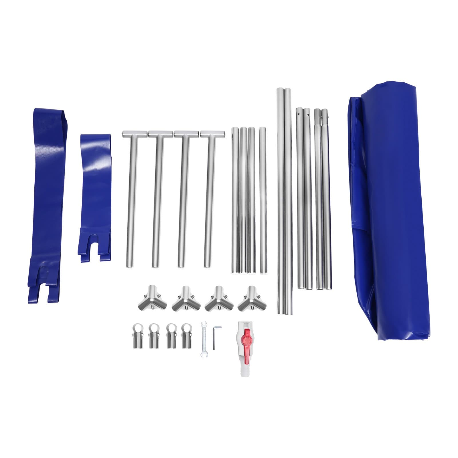 Blue Cuboid Canvas Fish Pond Aquarium Fish Water Tank Coating Koi Breeding Pond 4